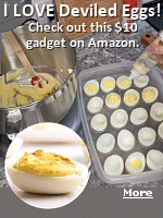 I'm pretty sure the person who invented this frosting device didn't anticipate it would be used to make deviled eggs, but those who love them figured it out quickly. Years ago, when I was ''somebody'', as I tell my kids, I was in the banking business for 35 years, president of a couple of them, and I attended a lot of events with hors d'oeuvres and liquid refreshments. I headed straight for the deviled eggs. Then to the free bar.